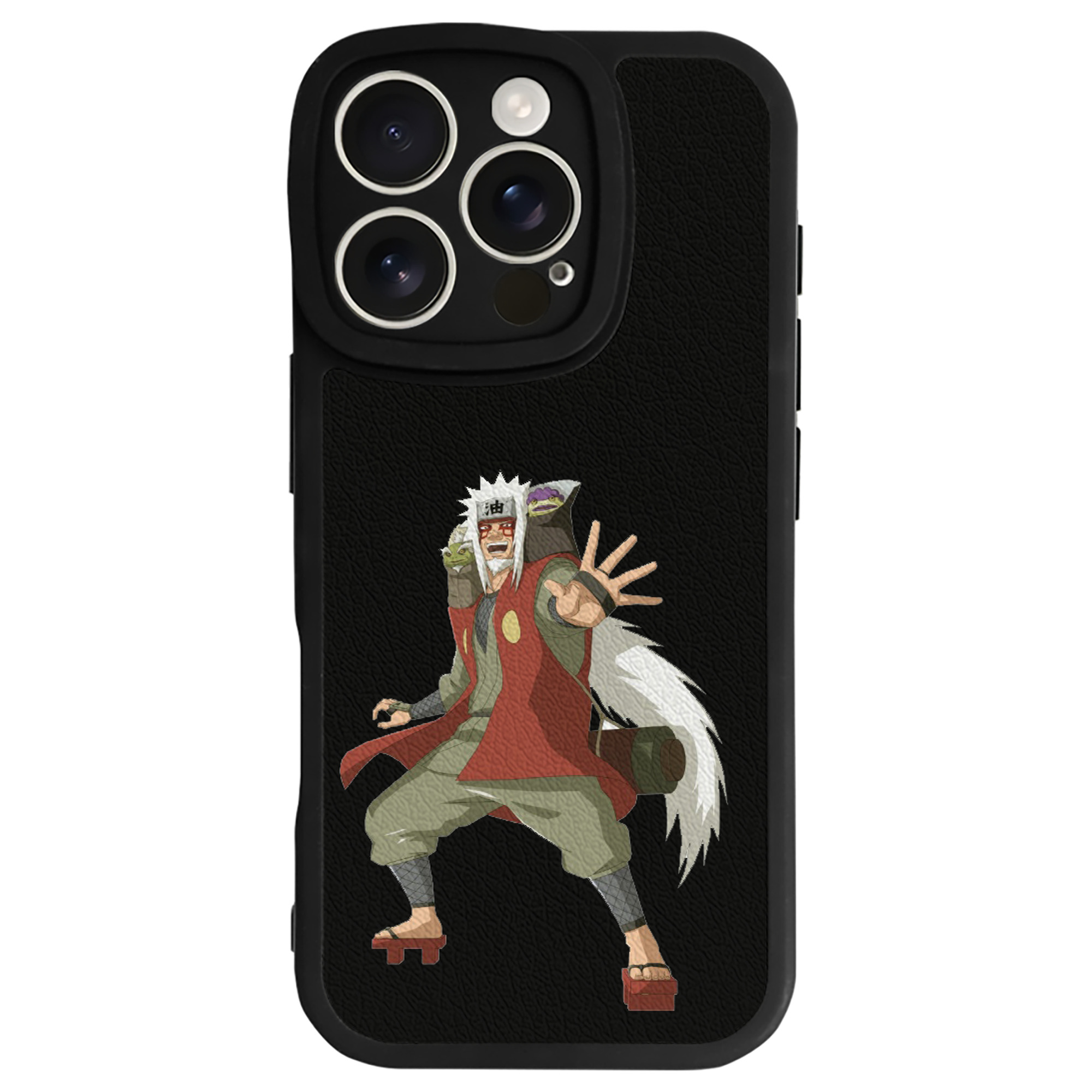 （画像用） NARUTO -ナルト- 自来也（じらいや） Jiraiya 【iPhone 16シリーズ対応】シリコンスマホケース（レザー調） 材質：シリコン